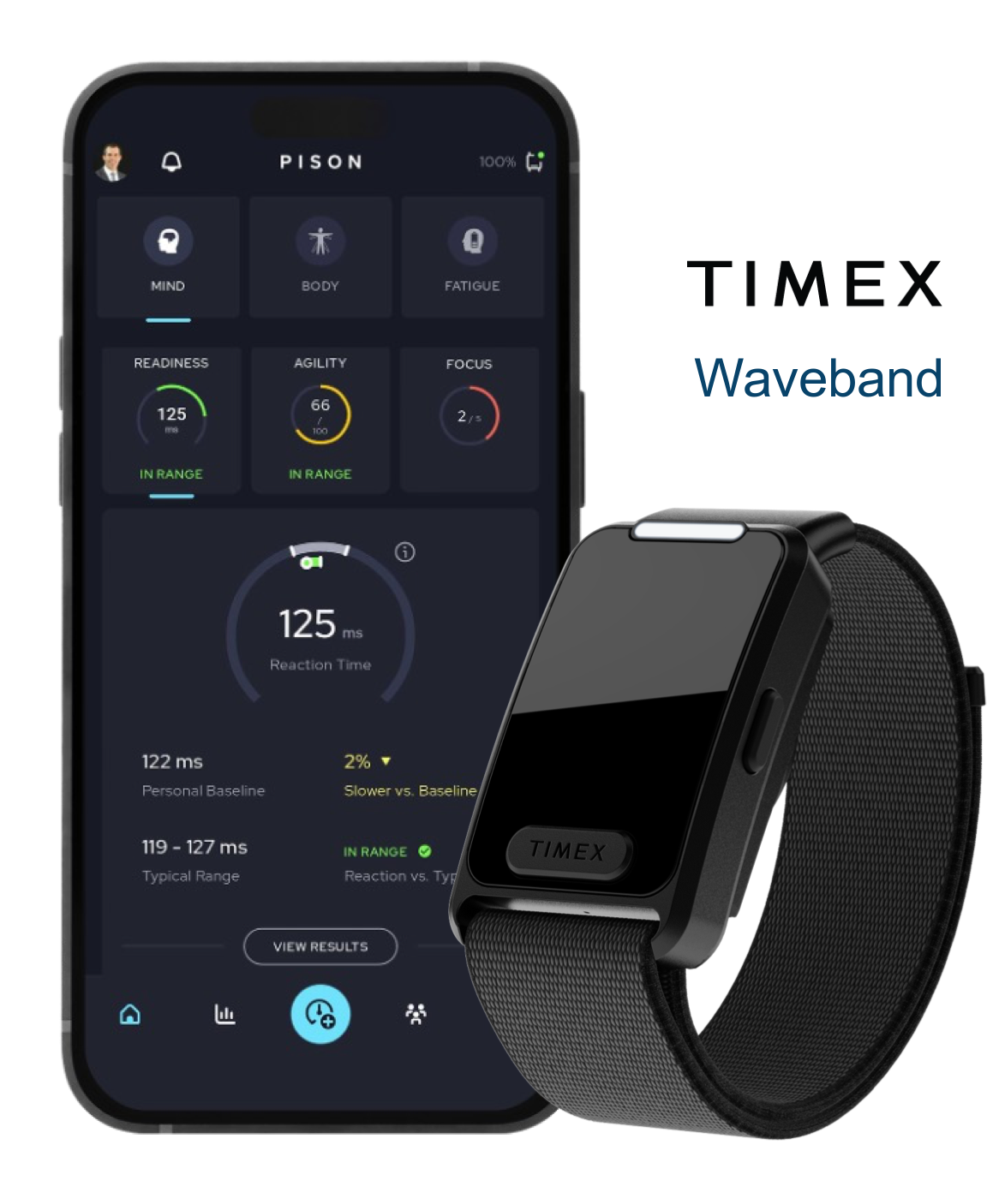 Pison app with TIMEX Waveband