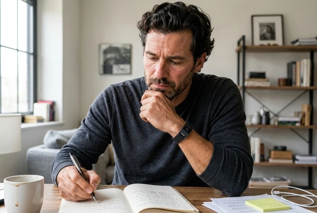 Man focused on work with Pison